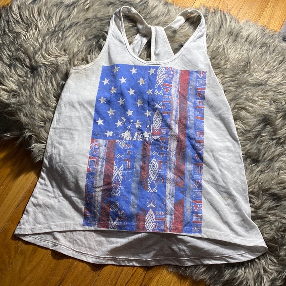American flag tank top